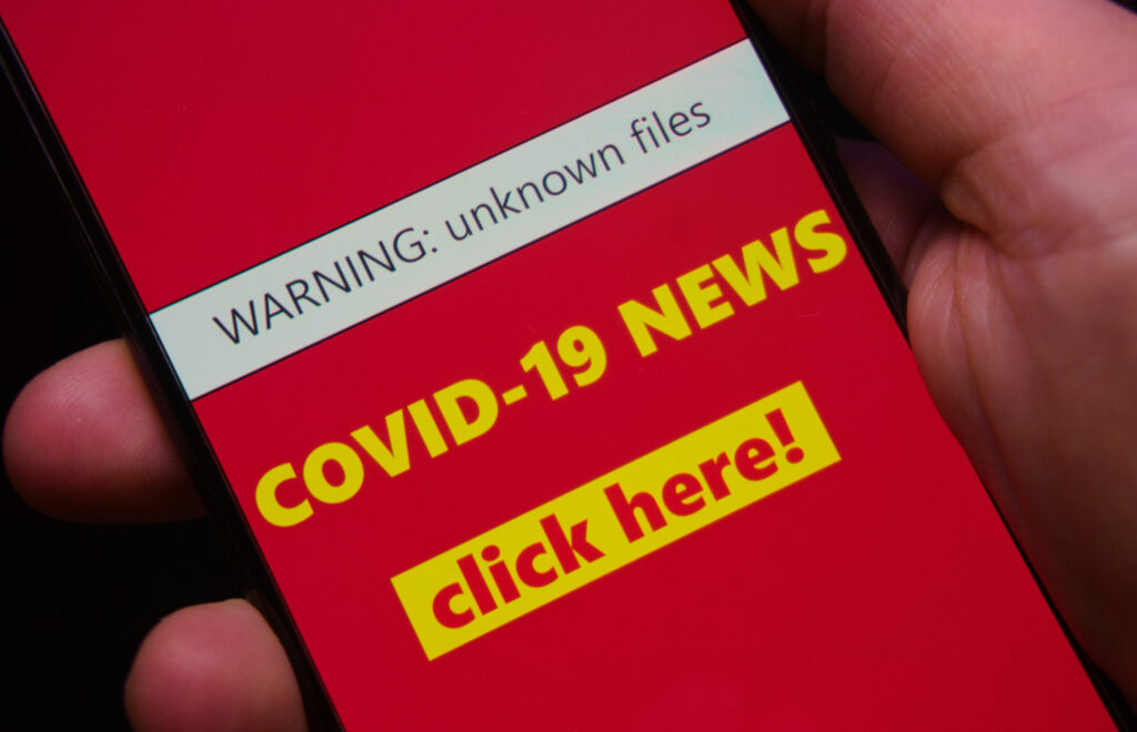 Phishing scam disguised as a new COVID-19 alert.